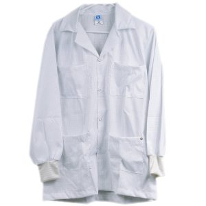 5049 Series White Knitted Cuff ESD Jacket