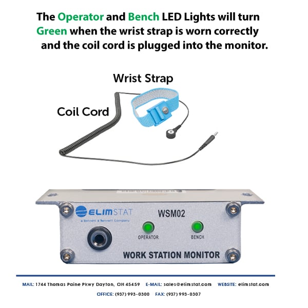 Continuous Monitor Instructions for ESD Wrist Strap