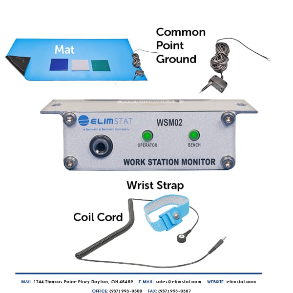 ESD Mat and Wrist Strap Continuous Monitor