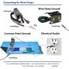 Wrist Straps can be grounded at a common point with a mat or separately to a wrist strap ground that ties into an electrical socket